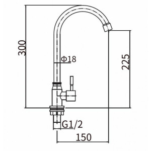 Смеситель Fashun A54193 сатин размер