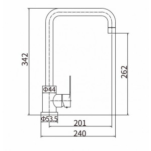 Смеситель Fashun A54201 сатин размер