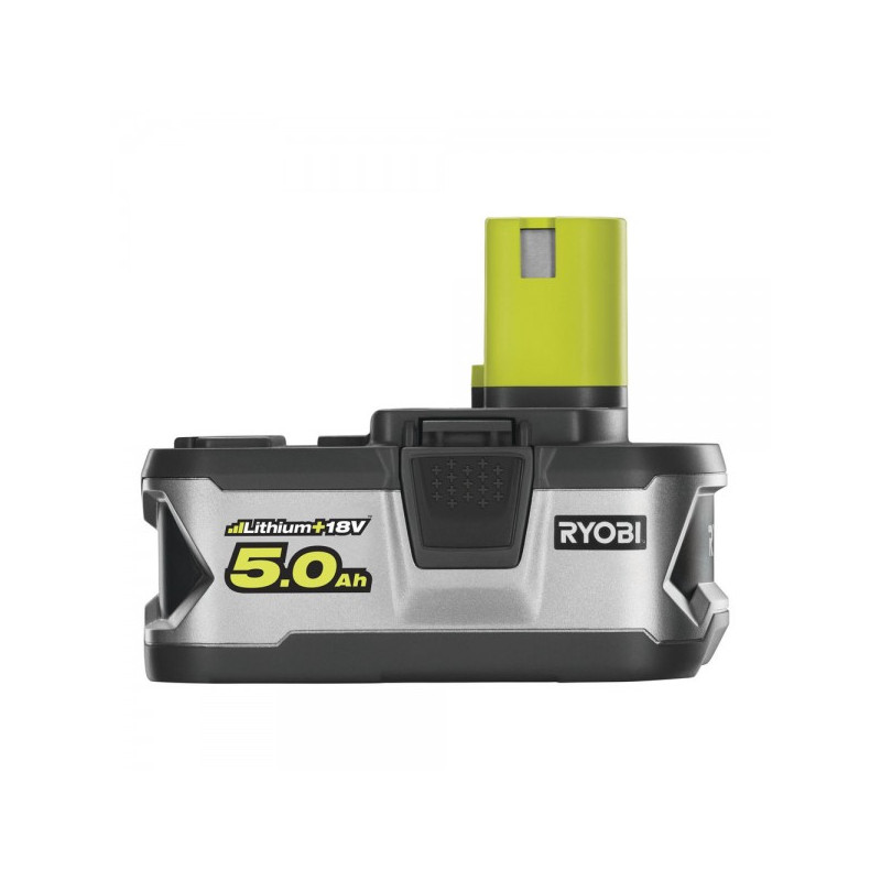 Вид сбоку аккумулятора Ryobi RB18L50 Li-Ion 18 В 5.0 А·ч