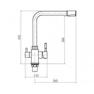 Смеситель Fashun A54309 сатин рычаг