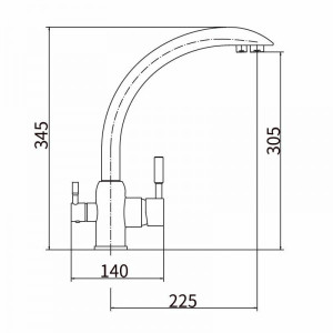 Смеситель Fashun A54309-8А песочный размер