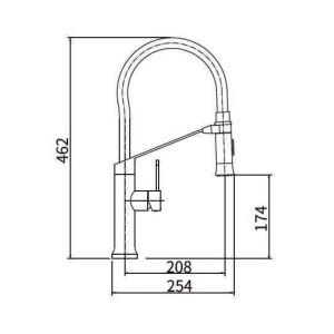 Смеситель Fashun A54501-8 белый/сатин размер