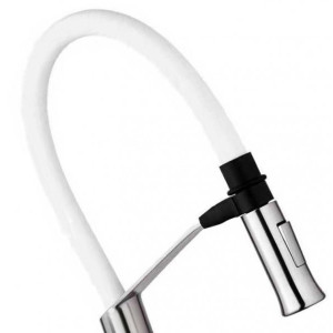 Смеситель Fashun A54501-8 белый/сатин излив