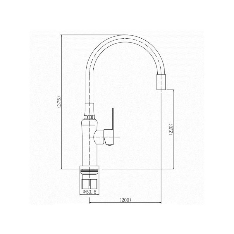 Смеситель Fashun A54801-8 белый/сатин размер