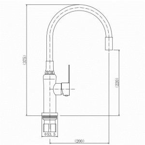 Смеситель Fashun A54801-8 белый/сатин размер
