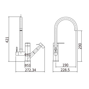 Смеситель Fashun A56005 сатин размер