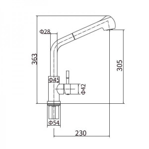 Смеситель Fashun A56009 сатин размер