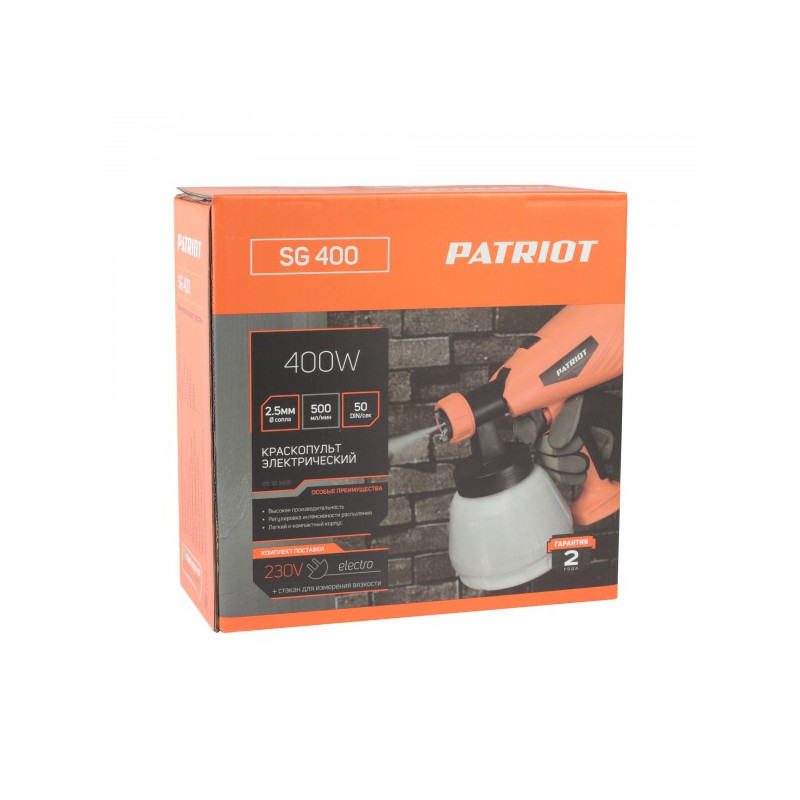 Краскопульт электрический Patriot SG 400 170303400 - коробка