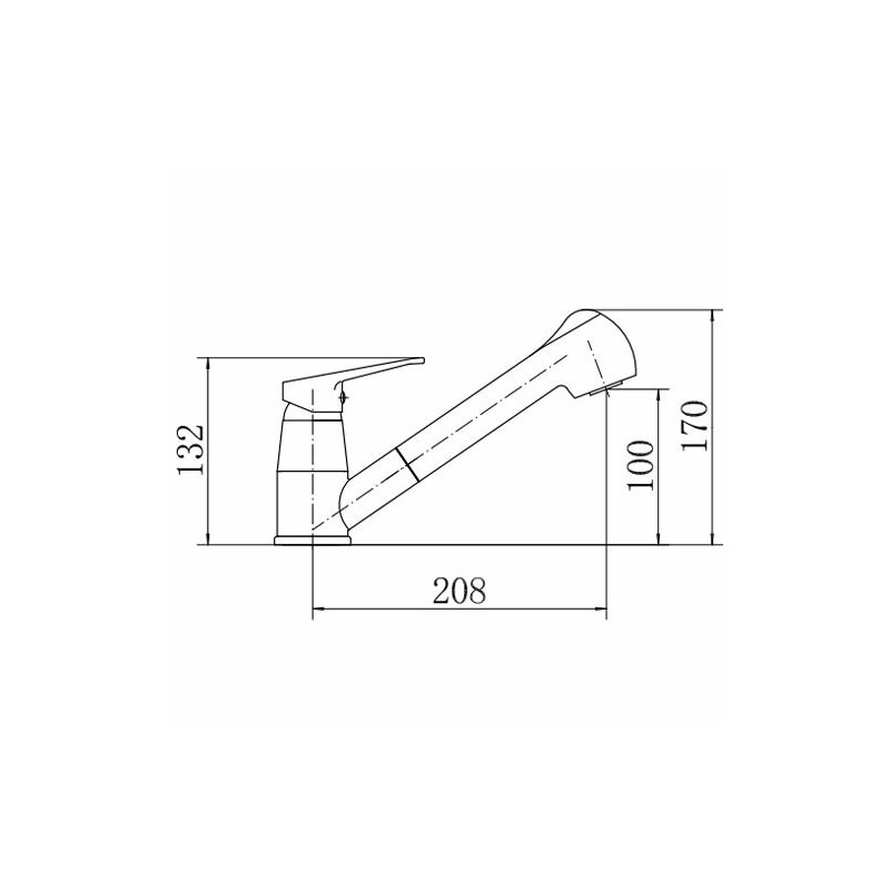 Смеситель Fashun A6013 хром размер