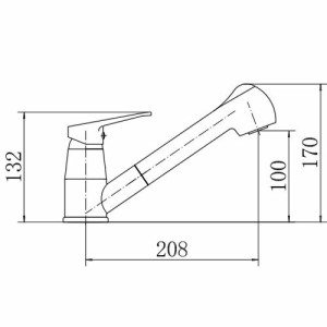 Смеситель Fashun A6013 хром размер