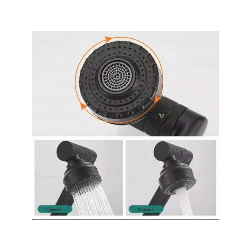 Смеситель Fashun A4017-7 черный насадка