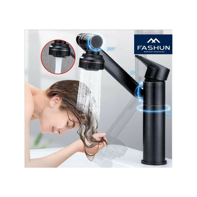 Смеситель Fashun A4017-7 черный на умывальник