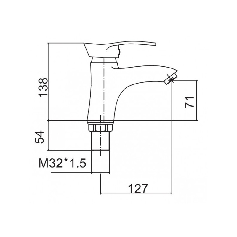 Смеситель Fashun A1001 хром размер