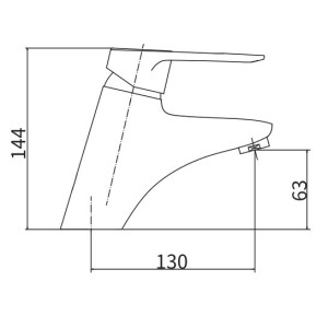 Смеситель Fashun A1007 хром размер