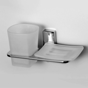 Держатель мыльницы и стакана WasserKraft Leine K-5000 - в интерьере