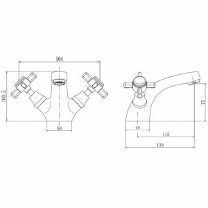 Смеситель Fashun A1024 хром размер