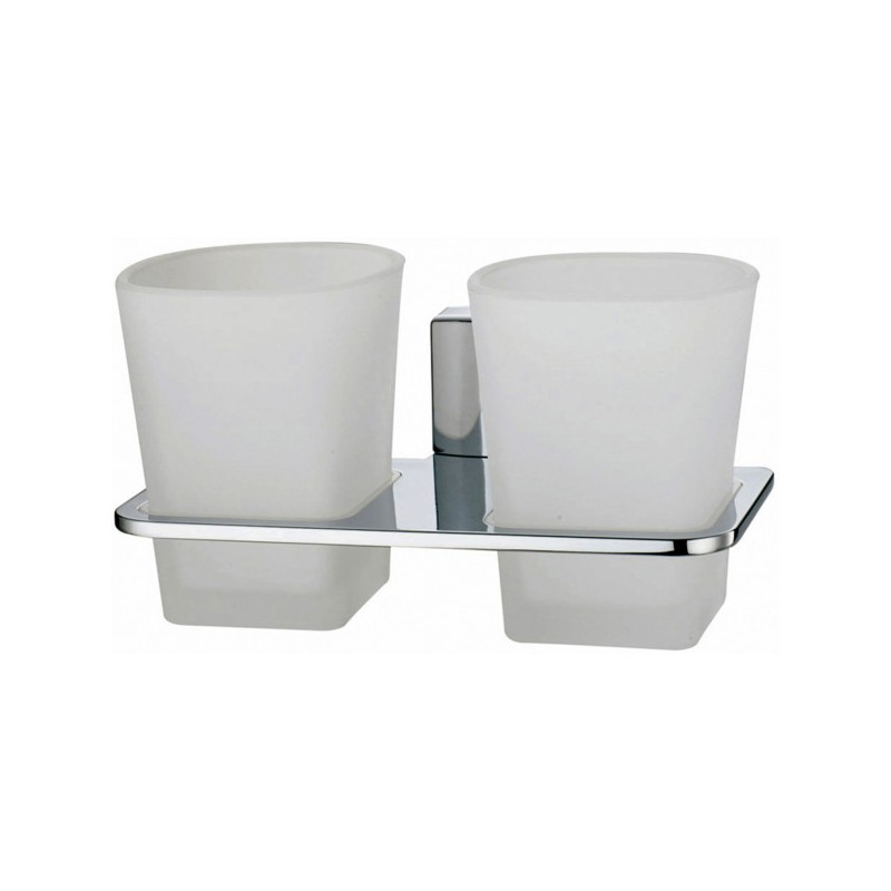 Набор стаканов для зубной щетки и пасты WasserKraft Leine K-5000 хром