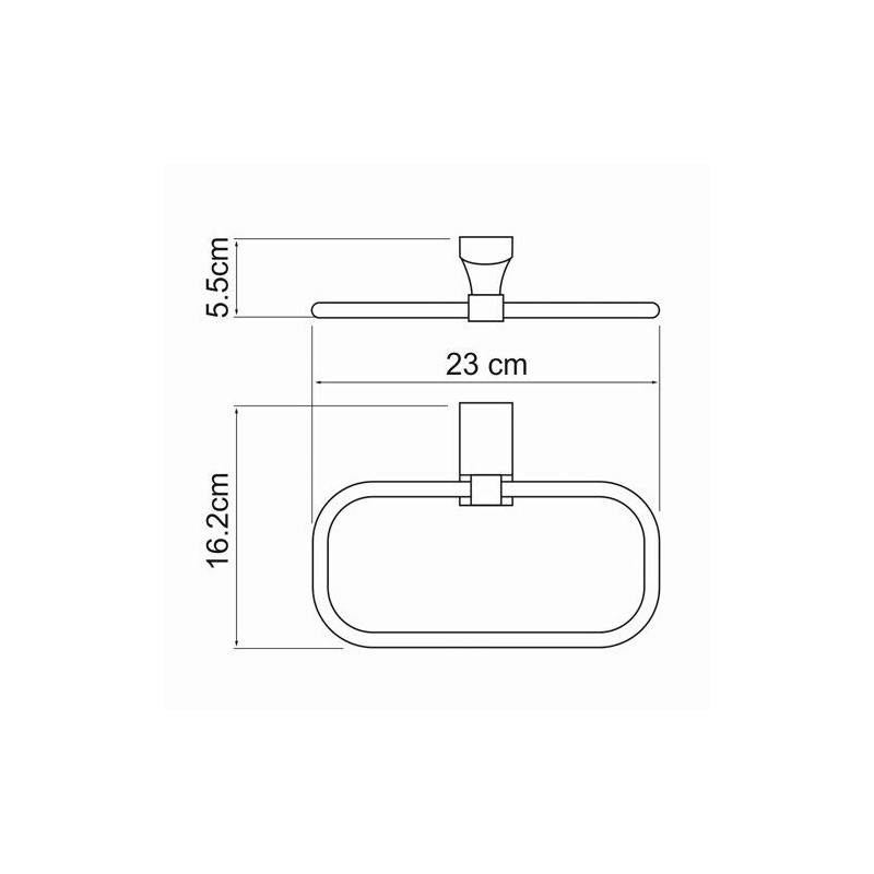 Держатель для полотенца WasserKraft Leine K-5000 - размеры