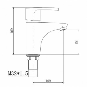 Смеситель Fashun A1065 хром размер