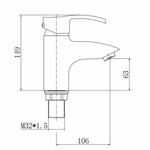 Смеситель Fashun A1070 хром размер