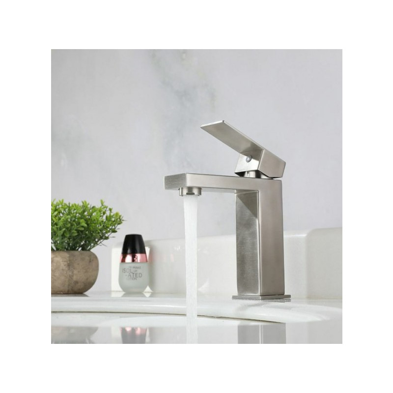 Смеситель Fashun A51102 сатин на умывальнике