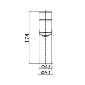 Смеситель Fashun A51102-7 черный высота
