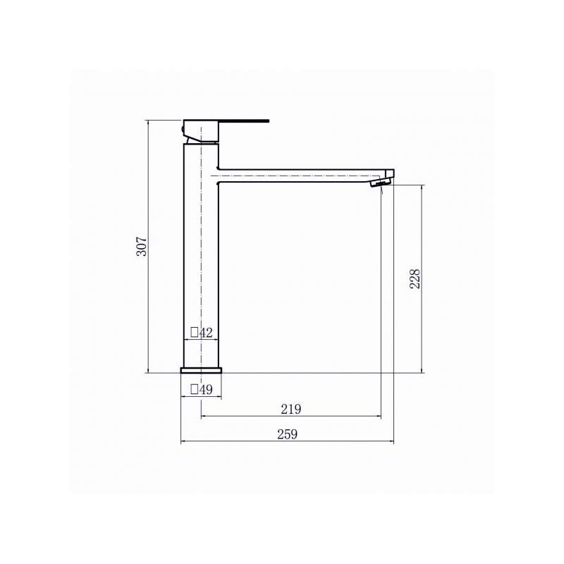 Смеситель Fashun A51202 сатин размер