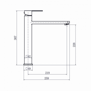 Смеситель Fashun A51202-7 черный размер