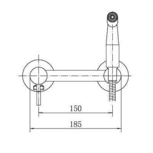 Смеситель Fashun A57503-7 черный ширина