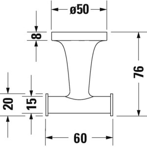 Крючок для ванной Duravit Starck T двойной хром - ра