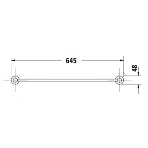 Держатель для полотенца Duravit D-Code 645 - размеры