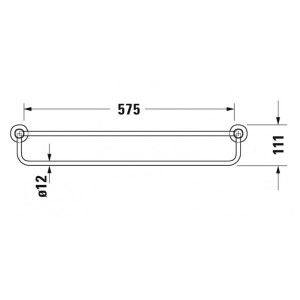 Полка для полотенца Duravit D-Code 650 - размер