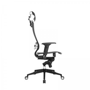 Кресло компьютерное Metta Samurai Black Edition черный вид сбоку