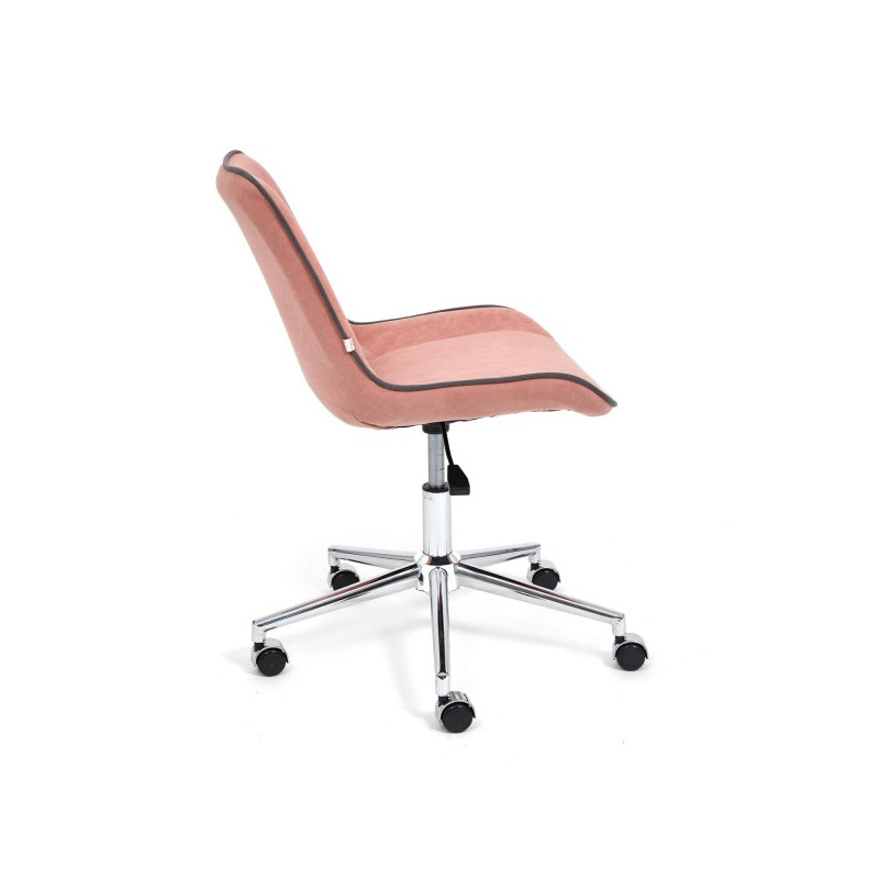 Кресло компьютерное Tetchair Style розовый вид сбоку