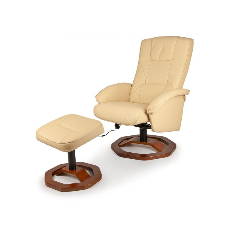 Массажное кресло Calviano 20 бежевое сбоку