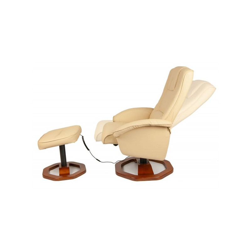 Массажное кресло Calviano 20 бежевое наклон спинки