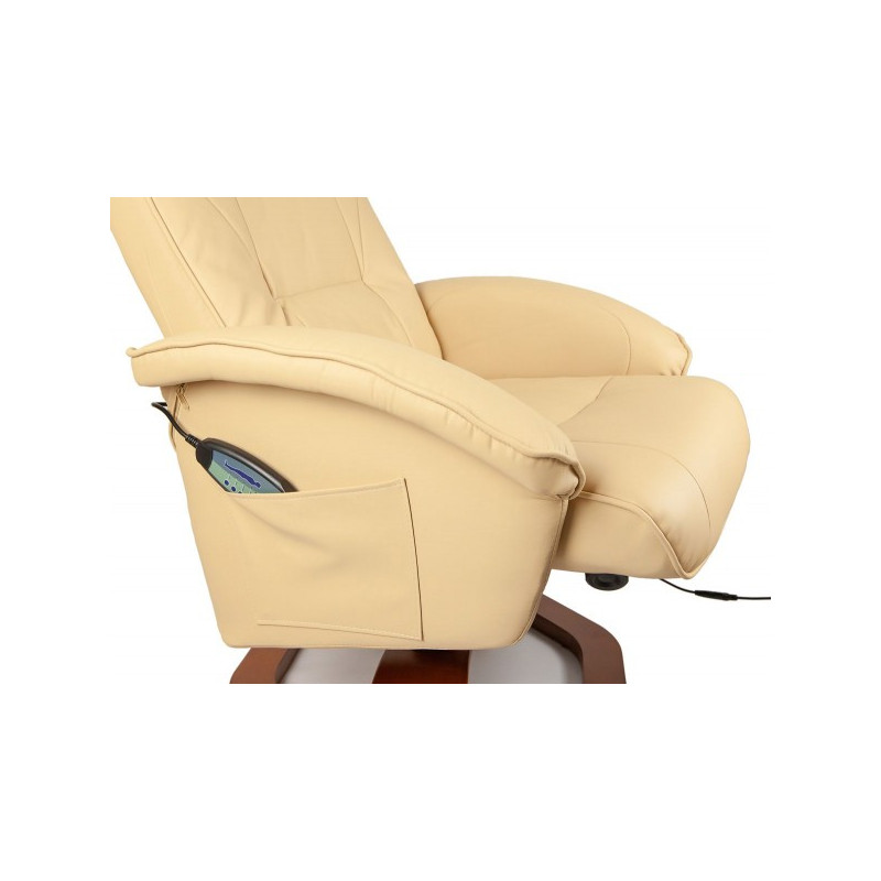 Массажное кресло Calviano 20 бежевое подлокотники