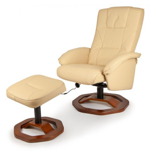 Массажное кресло Calviano 20 бежевое сбоку