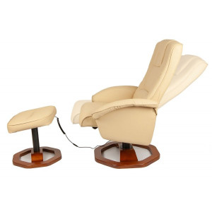 Массажное кресло Calviano 20 бежевое наклон спинки