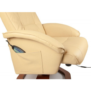 Массажное кресло Calviano 20 бежевое подлокотники