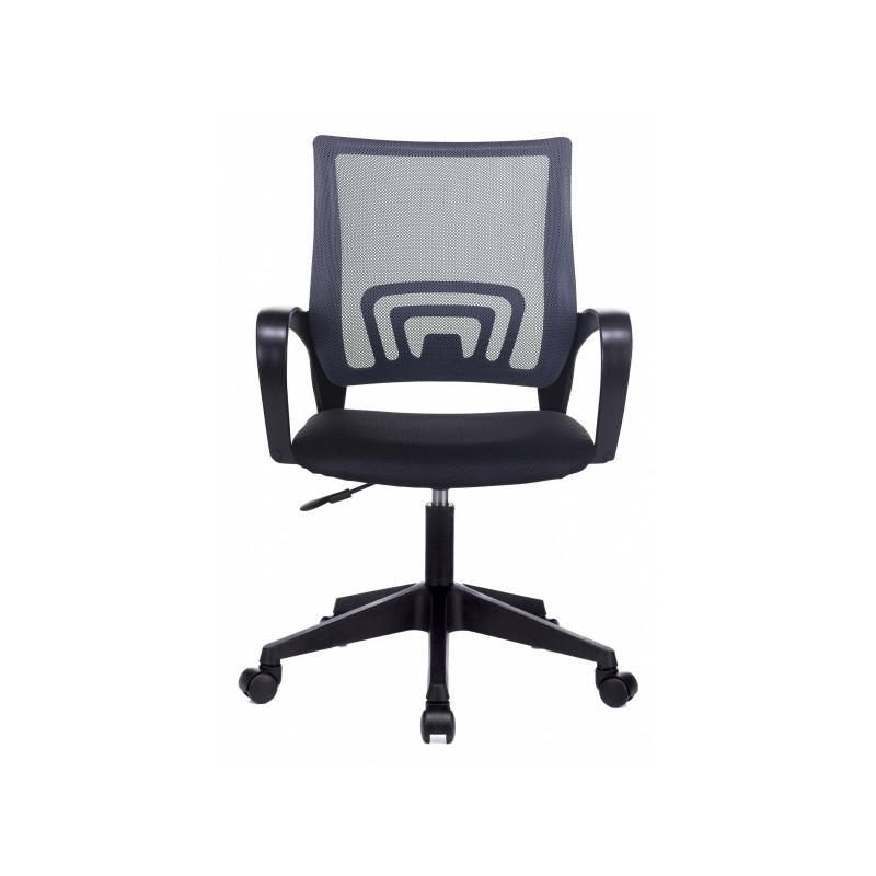 Кресло компьютерное Бюрократ CH-695NLT черный/серый вид спереди