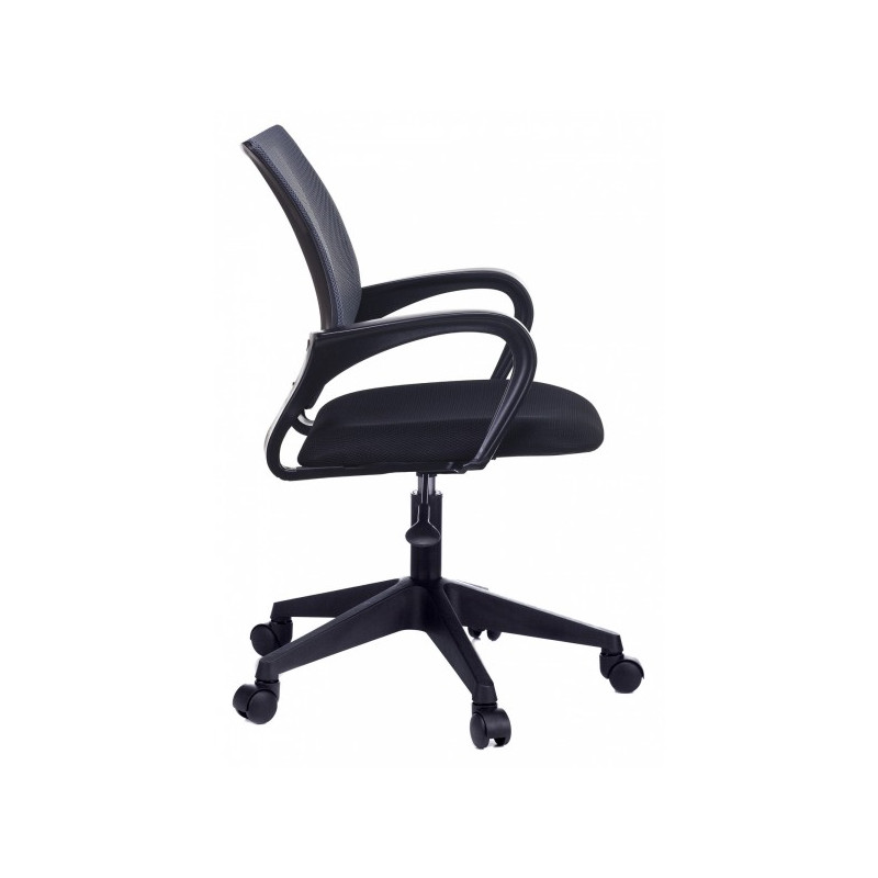 Кресло компьютерное Бюрократ CH-695NLT черный/серый вид сбоку