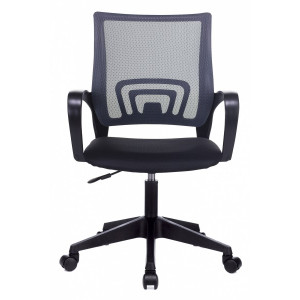 Кресло компьютерное Бюрократ CH-695NLT черный/серый вид спереди