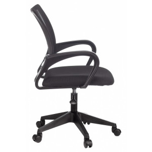 Кресло компьютерное Бюрократ CH-695NLT черный вид сбоку