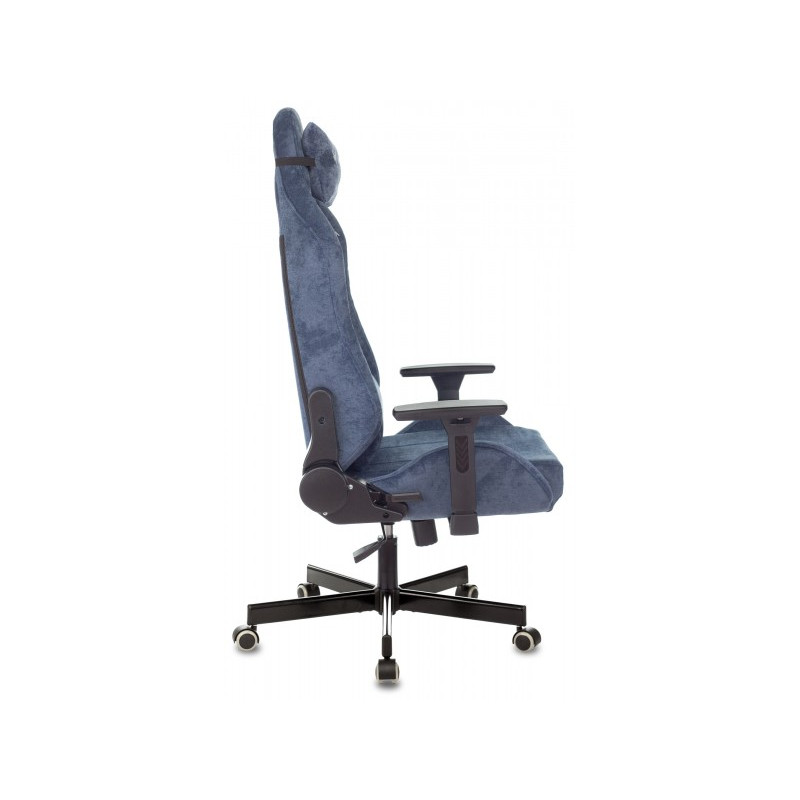 Кресло геймерское Бюрократ Knight N1 синий вид сбоку