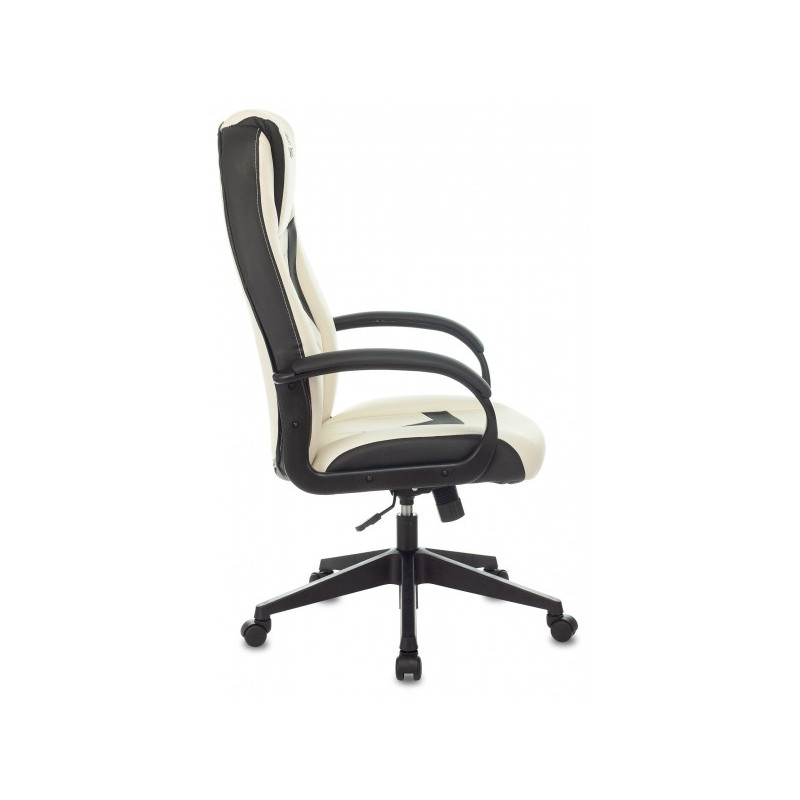 Кресло геймерское Бюрократ Zombie 8 белый/черный вид сбоку