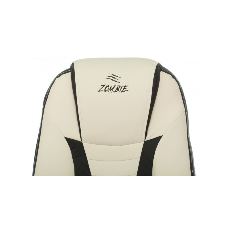 Кресло геймерское Бюрократ Zombie 8 белый/черный подголовник