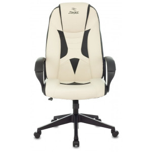 Кресло геймерское Бюрократ Zombie 8 белый/черный вид спереди