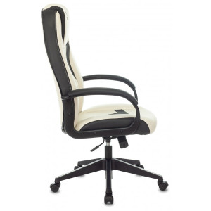 Кресло геймерское Бюрократ Zombie 8 белый/черный вид сбоку