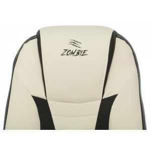 Кресло геймерское Бюрократ Zombie 8 белый/черный подголовник
